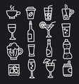 beverages icons set vector image vector image