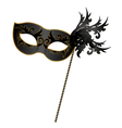 black and gold mask vector image vector image