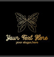 elegant luxury golden butterfly leaf for beauty vector image vector image