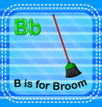 Flashcard letter b is for broom Royalty Free Vector Image