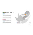 south africa map infographic template vector image