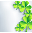 stylish st patricks day card with leaf clover vector image vector image