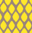 ikat lemon yellow pattern vector image vector image