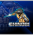 shinobi esport mascot logo design vector image vector image