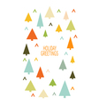 merry christmas greeting card vector image