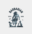wild warrior barbarian vector image vector image