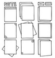 bullet journal hand drawn frames vector image