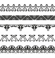 decorative art nouveau seamless borders vintage vector image vector image