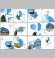 brochure layout square format covers design vector image