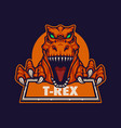 t-rex esport logo vector image