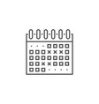 events calendar line icon vector image vector image