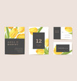 floral wedding modern tulip invitation vector image vector image