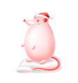 funny mouse or rat symbol new year greeting vector image