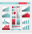 infographic elements charts graph diagram vector image