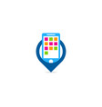 mobile point logo icon design vector image