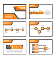 orange presentation templates infographic elements vector image