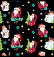seamless christmas pattern in graphic with cute vector image