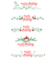 christmas elements set vector image