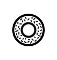 donut icon food vector image