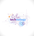 technology futuristic digital template for tech vector image