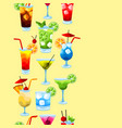 alcohol cocktails seamless pattern vector image