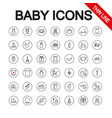 baby toys feeding and care universal icons vector image vector image
