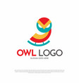 owl bird logo icon vector image