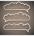 three speech bubbles from paper vector image vector image
