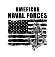 american naval forces vector image
