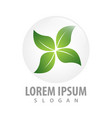 circle four leaf concept design symbol graphic vector image