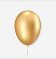 golden balloon realistic style vector image vector image