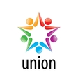 logo union people vector image