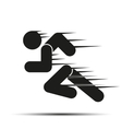 running people in motion simple symbol of run vector image vector image