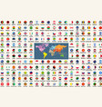 all flags of the world in circular form design vector image
