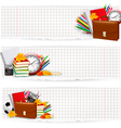 back to school supplies vector image vector image