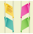 collect paper origami banner element for design vector image vector image