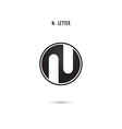 n-letter abstract logo vector image