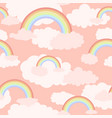 rainbow pink pattern vector image