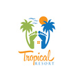 tropical resort design template vector image