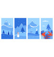 winter background landscape vector image vector image