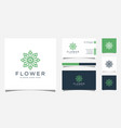 creative elegant flower with leaf element logo vector image vector image