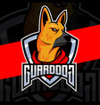 german shepherds dog mascot esport logo design vector image vector image