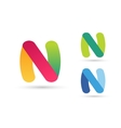 n letter logo icon template vector image vector image