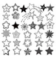 stars space symbols planets elements hand drawn vector image