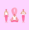 national breast cancer awareness month young vector image vector image