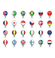 world flag pointers vector image