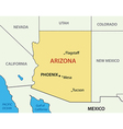 arizona - map vector image