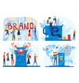 brand building process vector image
