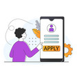 apply for jobs vector image