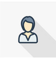 businesswoman lady avatar business thin line vector image